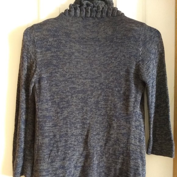 vintage Y2K 00s Line knit open waterfall cardigan - Picture 3 of 12